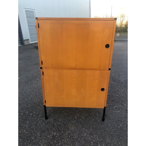 Image 1 of Vintage two-door wooden cabinet by Charles Minvielle, 1965
