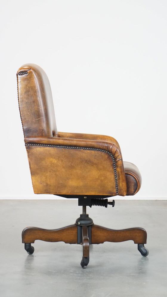 Image 1 of Sheepskin Wheeled Office Chair