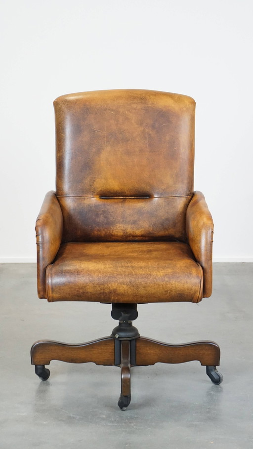 Sheepskin Wheeled Office Chair