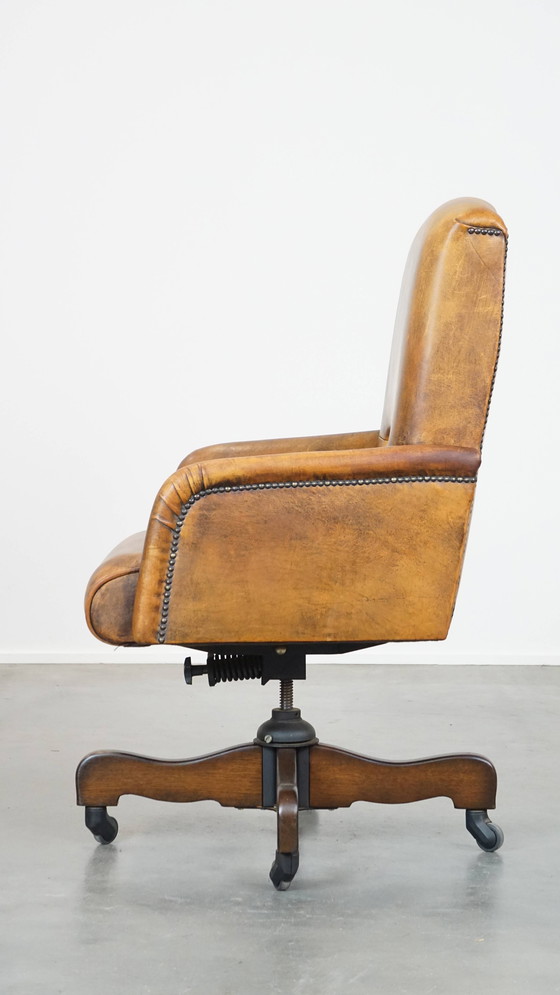 Image 1 of Sheepskin Wheeled Office Chair