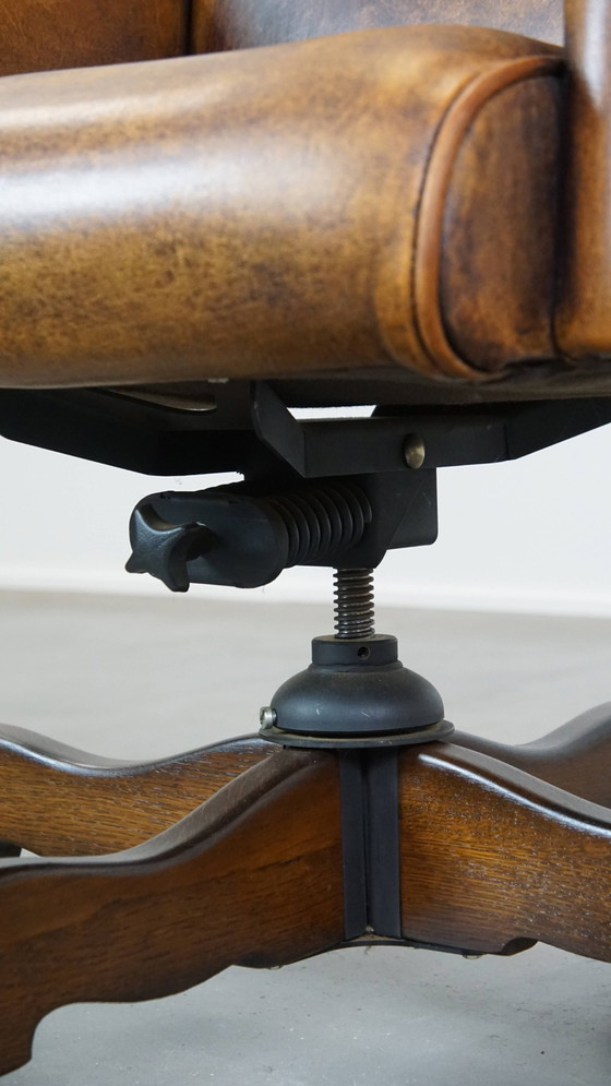 Image 1 of Sheepskin Wheeled Office Chair