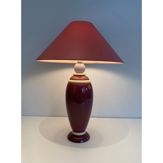 Image 1 of Pair of vintage ceramic lamps, France 1970