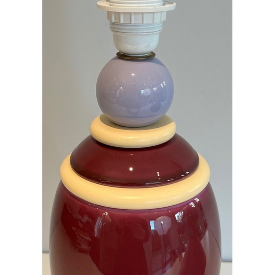 Image 1 of Pair of vintage ceramic lamps, France 1970