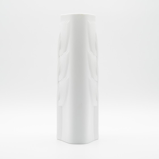 Image 1 of Rosenthal Rosemonde Nairac Bisque Porcelain Vase Duo Tree Of Life&amp;Anemone Op-Art