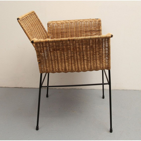 Image 1 of Poltrona vintage in vimini di Herta Marta Witzemann per Erwin Behr, anni '60