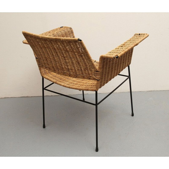 Image 1 of Poltrona vintage in vimini di Herta Marta Witzemann per Erwin Behr, anni '60