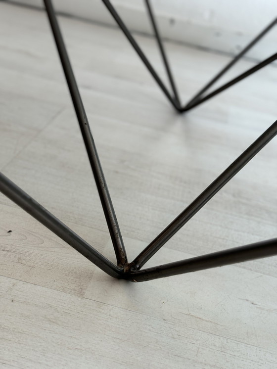 Image 1 of Vintage coffee table glass metal Paolo Piva style