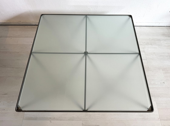 Image 1 of Vintage coffee table glass metal Paolo Piva style