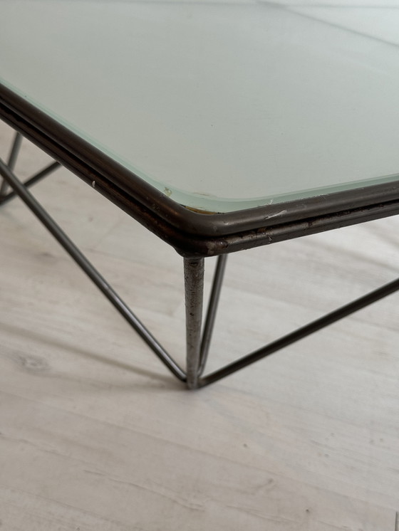 Image 1 of Vintage coffee table glass metal Paolo Piva style