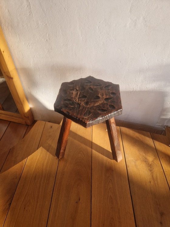 Image 1 of Brutalist Vintage Spanish Milking Stool