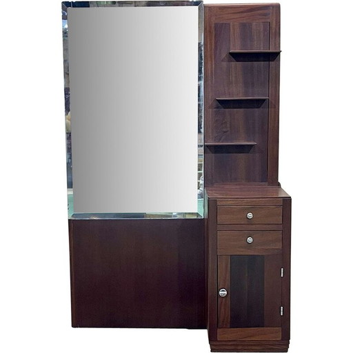 Tocador vintage Art Déco de caoba, 1930