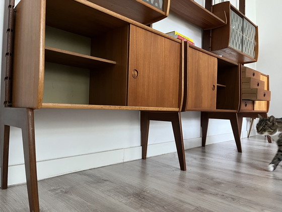 Image 1 of John Texmon Teak Wall unit