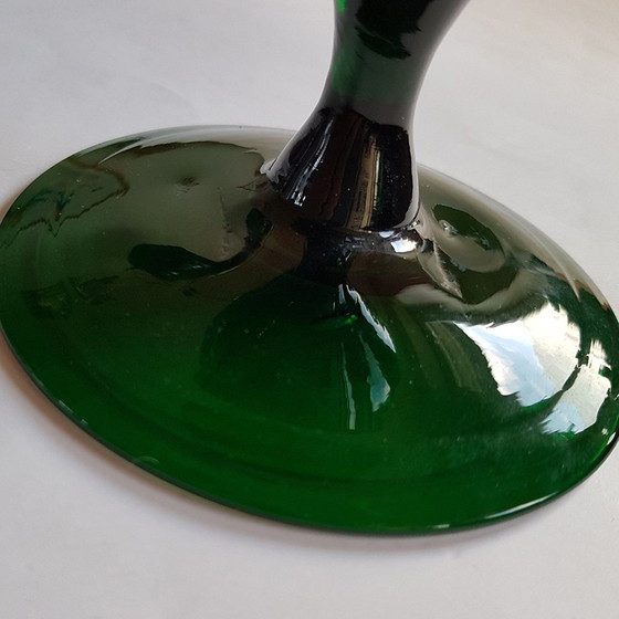 Image 1 of Vase / pichet en verre étrusque Empoli Verde, années 1940