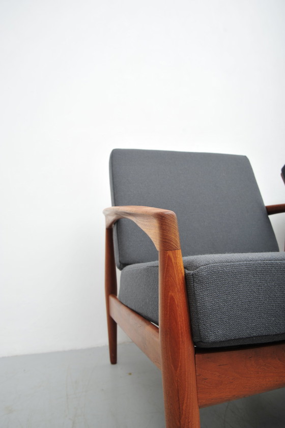 Image 1 of Magnus Olesen Paper Knife Lounge Chairs By Kai Kristiansen In Teak