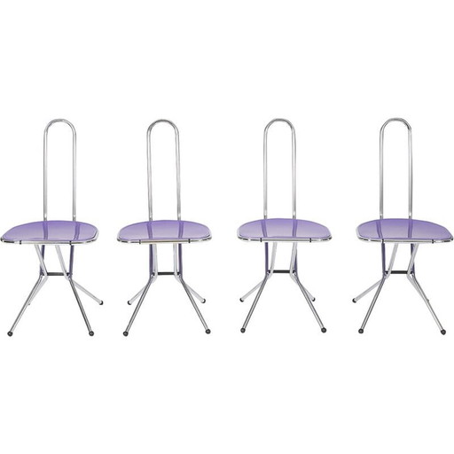 Set of 4 vintage Isak chairs by Niels Gammelgaard for Ikea, 1980