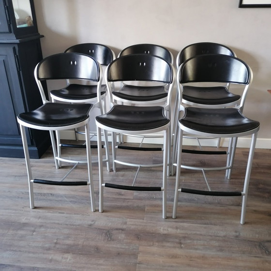 Image 1 of 6x Pamplona barstool/stool by G. Topan and G. Perin for Arper