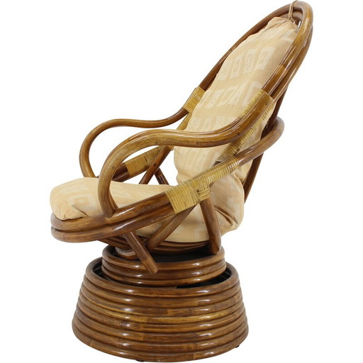 Vintage rattan armchair, Europe 1980