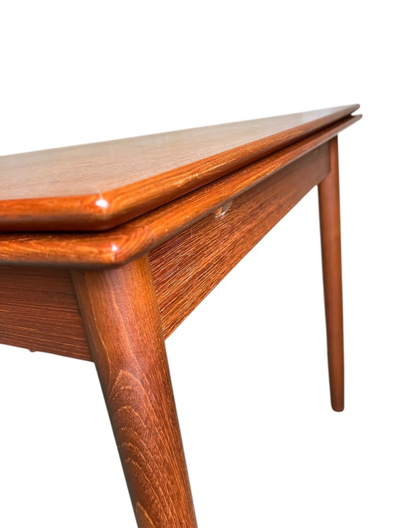 Image 1 of Design danese - Tavolo da pranzo allungabile in teak di Willy Sigh per la fabbrica di mobili H. Sigh and Sons in Danimarca - ann