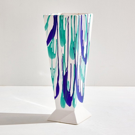 Image 1 of Austrian vintage Wasserfall ceramic floor vase by Gmundner Keramik, 1980s