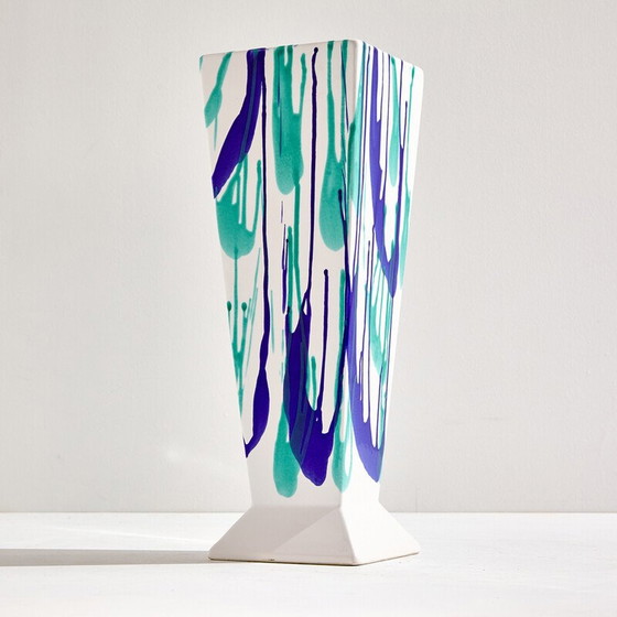 Image 1 of Austrian vintage Wasserfall ceramic floor vase by Gmundner Keramik, 1980s