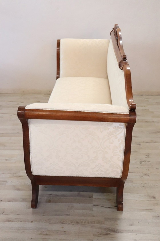 Image 1 of Divano antico in legno, XIX secolo