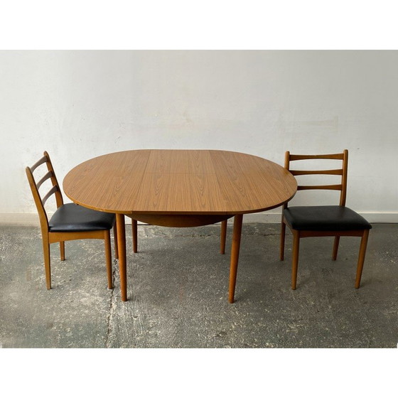 Image 1 of Tavolo da pranzo allungabile vintage in formica e faggio massello per Schreiber Furniture, 1960