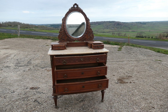 Image 1 of Louis Xvi Style Walnut Dressing Table