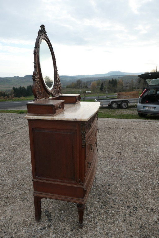 Louis Xvi Style Walnut Dressing Table