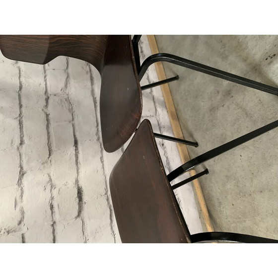 Image 1 of Pair of vintage chairs in wood and resin, 1960