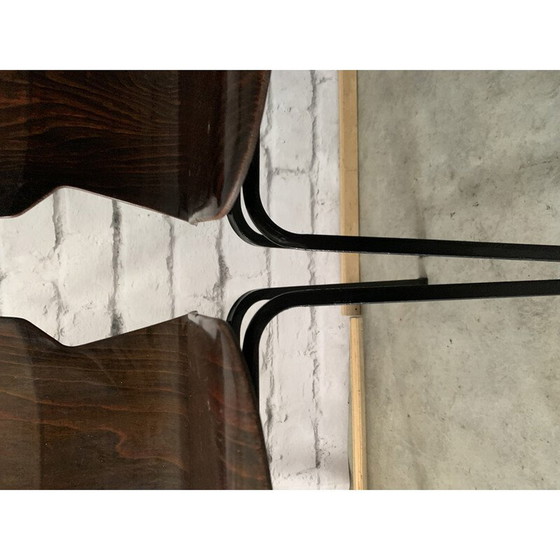 Image 1 of Pair of vintage chairs in wood and resin, 1960