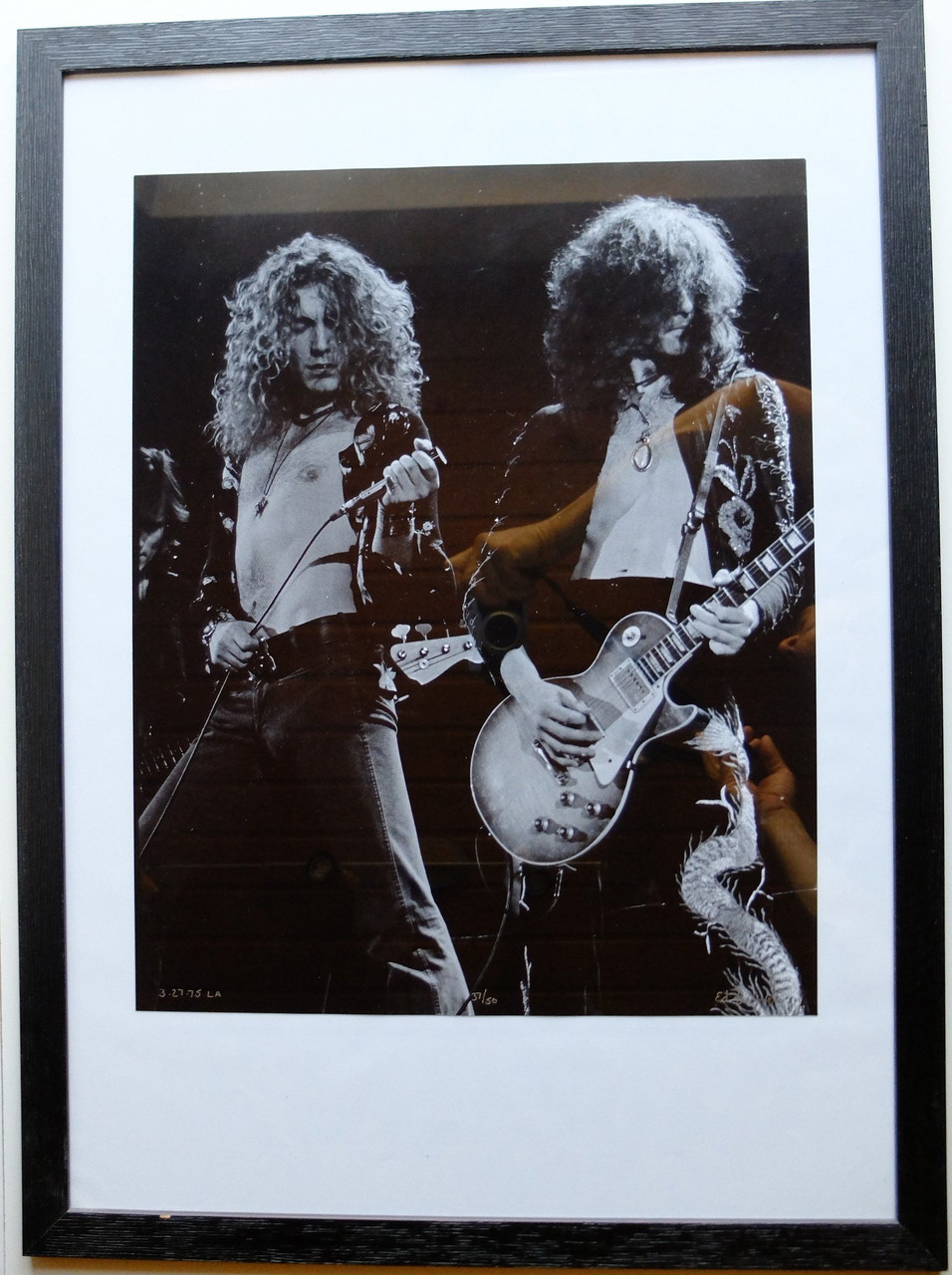 Jimmy Page & Robert Plant of Led Zeppelin (1976