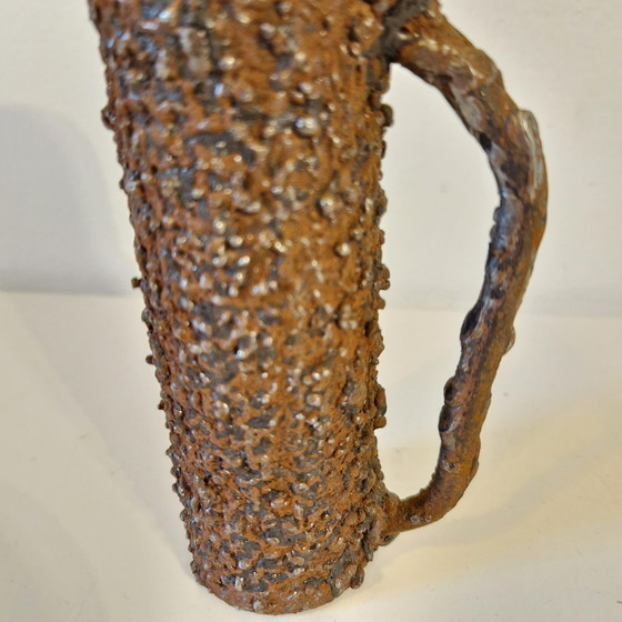 Image 1 of 1970s Brutalist Metal Vase