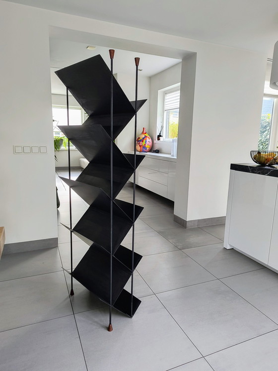 Image 1 of Steel Zig Zag Bookcase