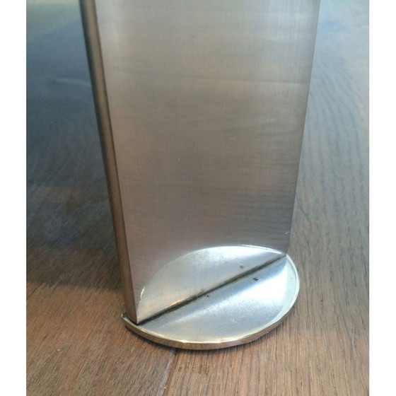 Image 1 of Vintage chrome and glass coffee table, 1970