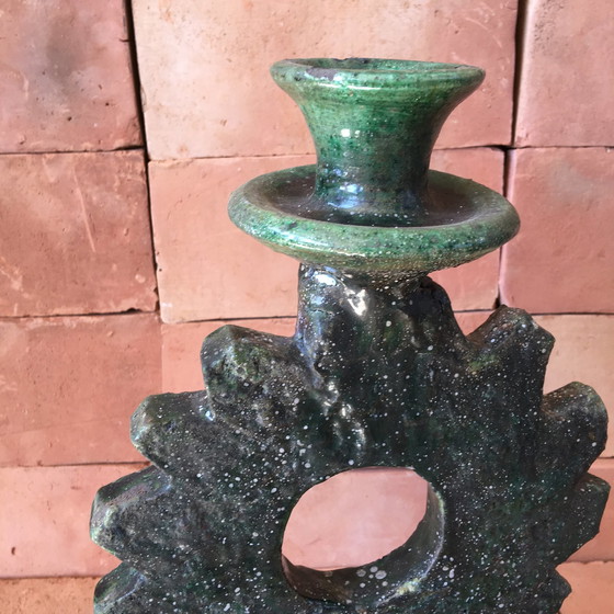 Image 1 of Tamegroute Pottery Candlestick