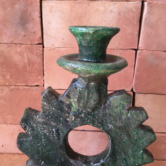 Image 1 of Tamegroute Pottery Candlestick