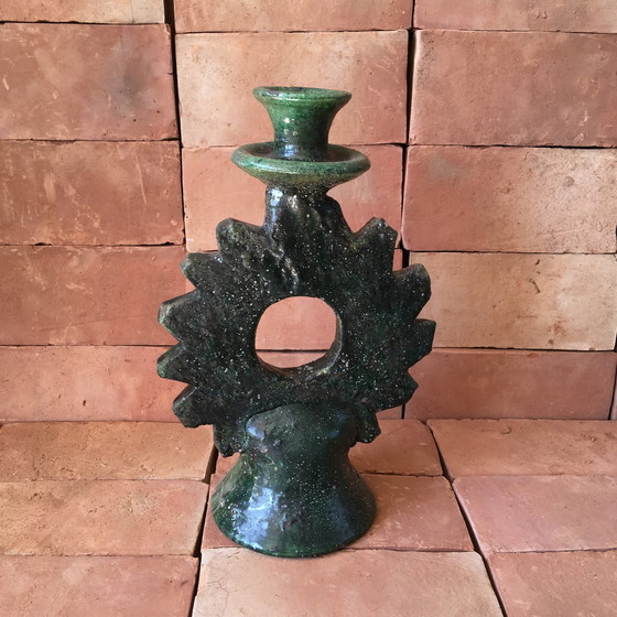 Image 1 of Tamegroute Pottery Candlestick