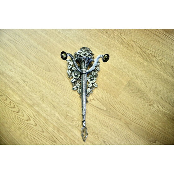 Image 1 of Vintage bouquet doublet wall lamp by Edgar Brant 1930s