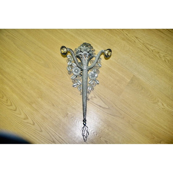Image 1 of Vintage bouquet doublet wall lamp by Edgar Brant 1930s