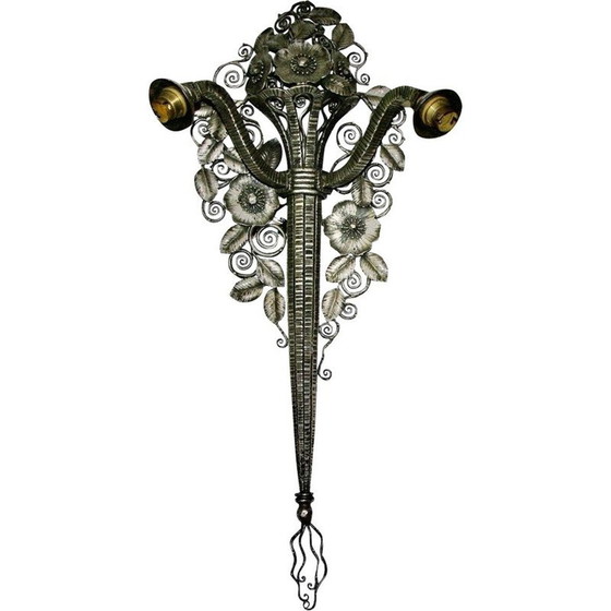 Image 1 of Vintage bouquet doublet wall lamp by Edgar Brant 1930s
