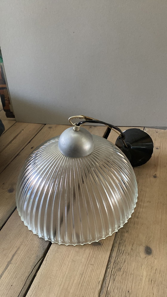 Image 1 of Vintage glass pendant lamp
