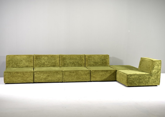 Image 1 of Green velvet sectional sofa in the style of COR TRIO – circa 1970