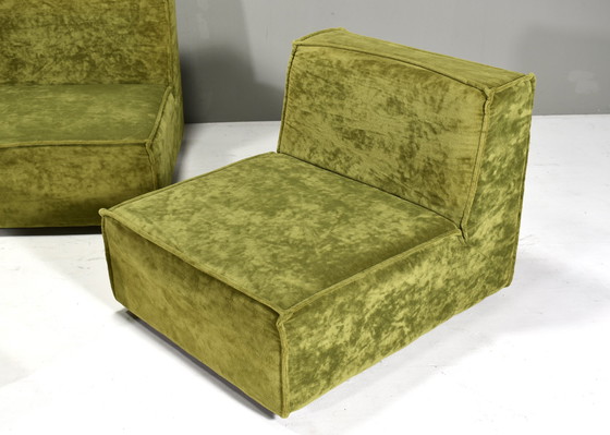 Image 1 of Green velvet sectional sofa in the style of COR TRIO – circa 1970