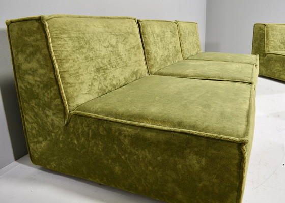 Image 1 of Green velvet sectional sofa in the style of COR TRIO – circa 1970