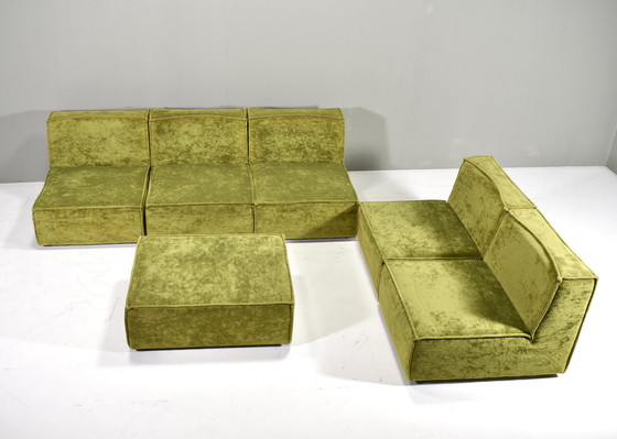 Image 1 of Green velvet sectional sofa in the style of COR TRIO – circa 1970