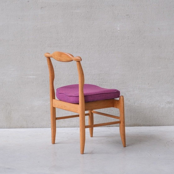 Image 1 of Set of 4 vintage oakwood 'Fumay' chairs by Guillerme et Chambron, France 1960