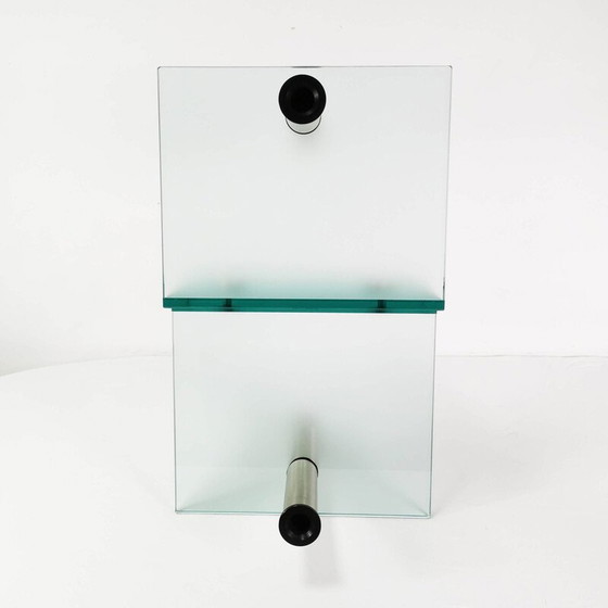 Image 1 of Vintage glass and metal table, Germany 1990