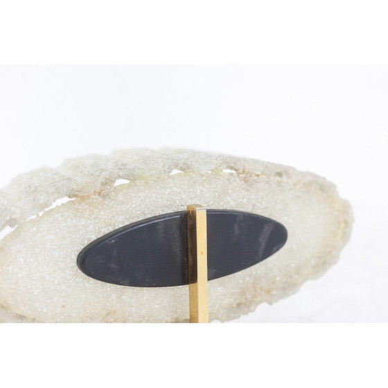 Image 1 of Vintage wall lamp in granite resin and golden brass for Maison Arlus, France 1960