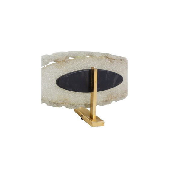 Image 1 of Vintage wall lamp in granite resin and golden brass for Maison Arlus, France 1960