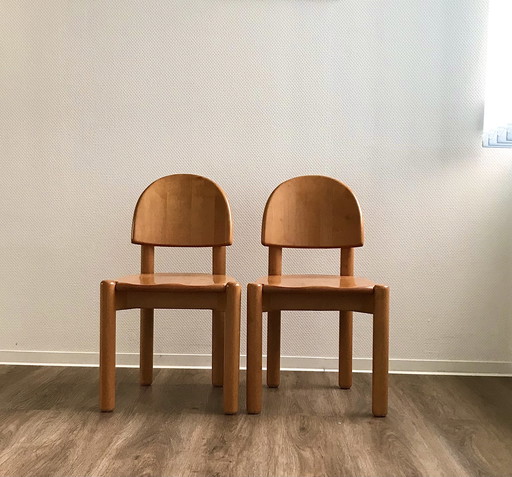 2x Team 7 chairs from Erle lacquered